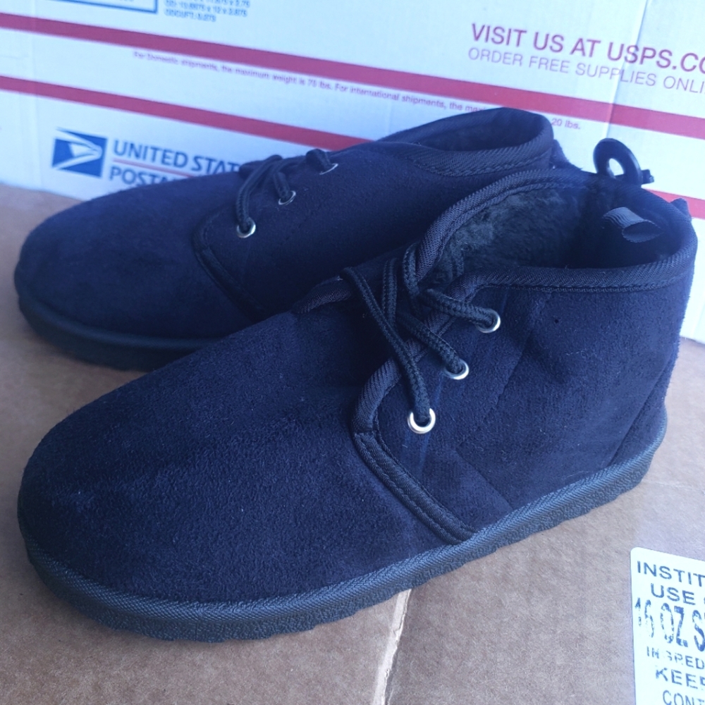 WEEKEND SALE Highland Original Boys Lace up ankle boots. Navy S-13-1 Sz-2-3